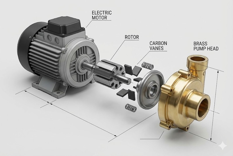 bơm quay máy pha 1n