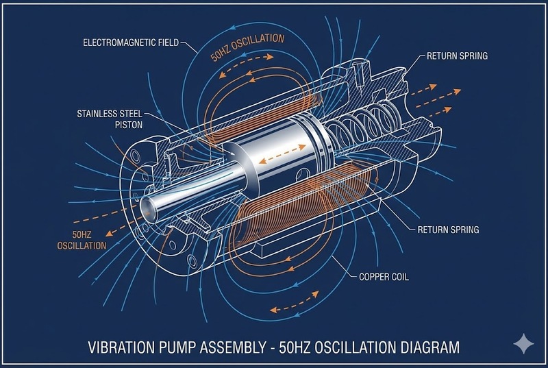 bơm rung máy pha 2