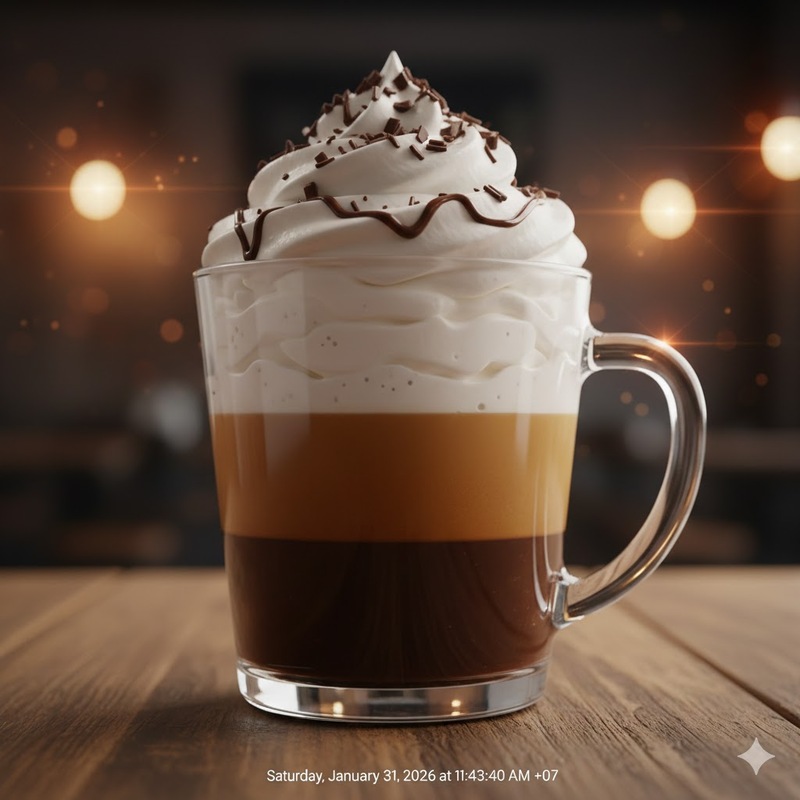 cách pha mocha nóng