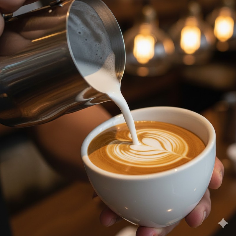 đánh sữa cappuccino