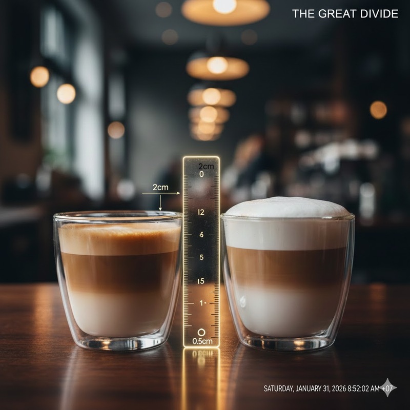 latte vs cappuccino