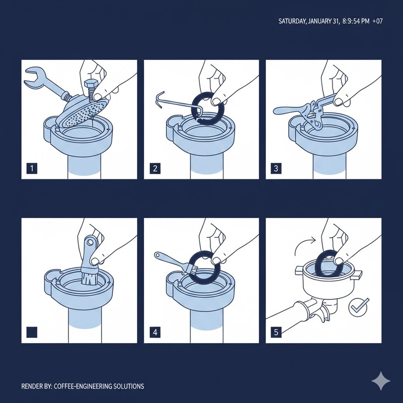 thay gioăng máy pha4