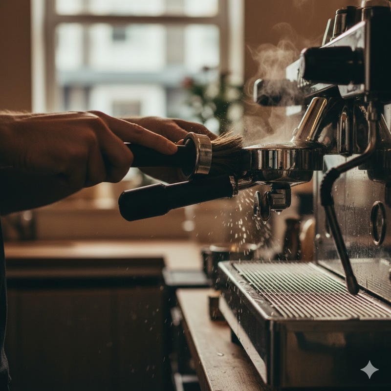 vệ sinh máy pha hàng ngày