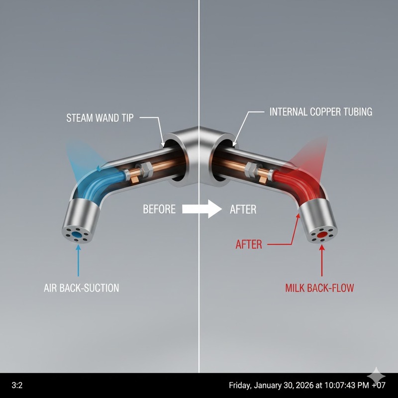 vệ sinh vòi hơi 3