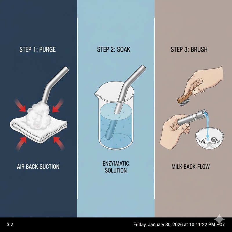 vệ sinh vòi hơi 4