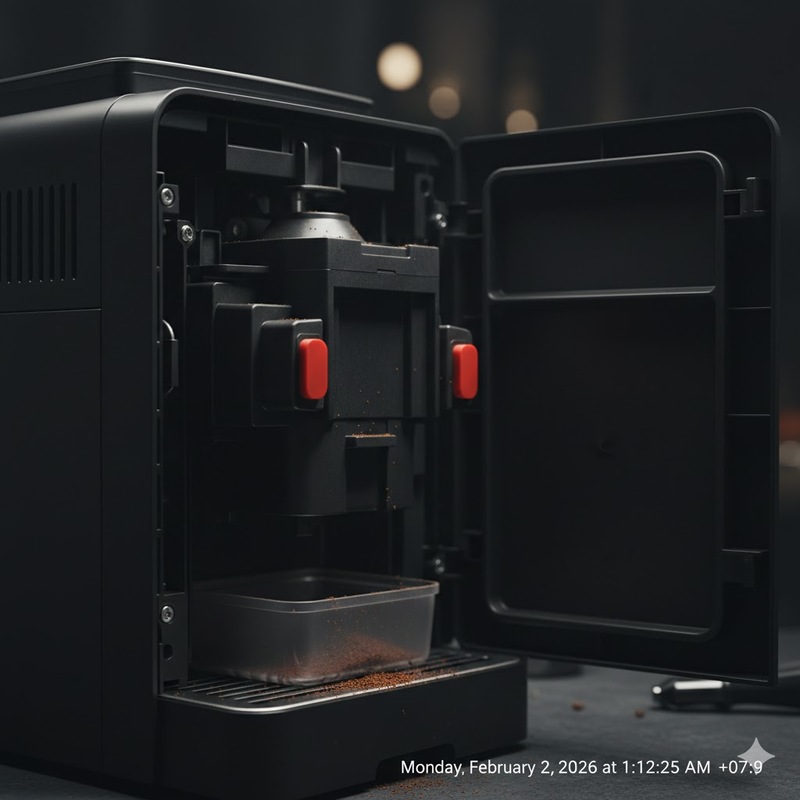 delonghi bị kẹt cối ép