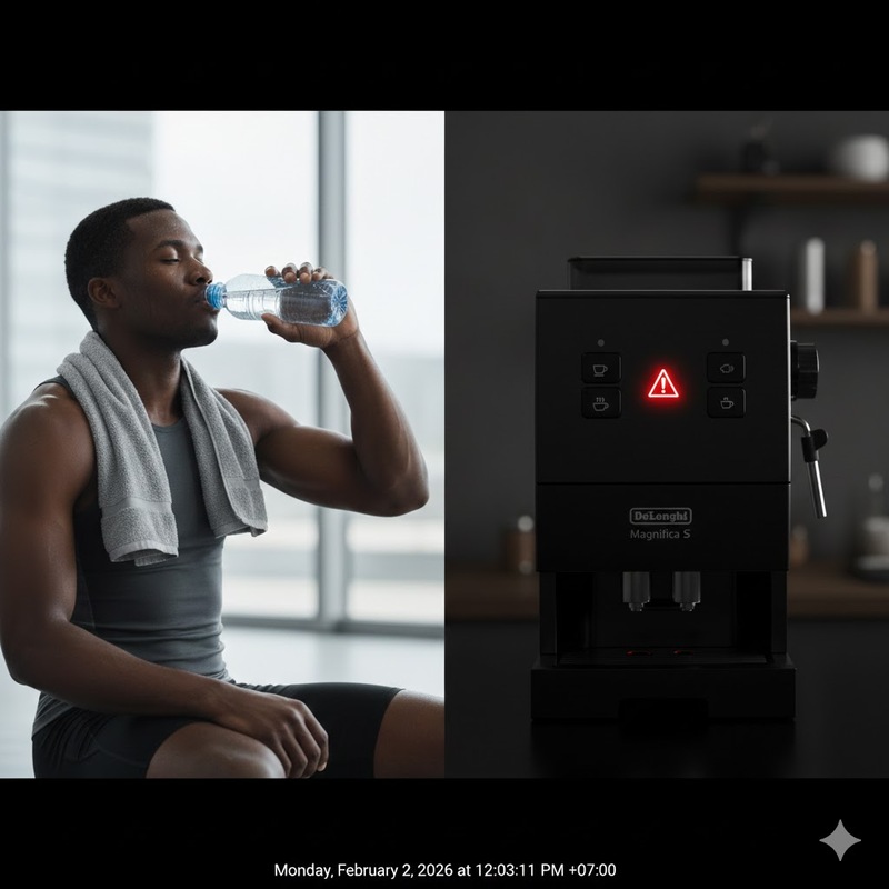 delonghi ec685 nháy 3 đèn 4