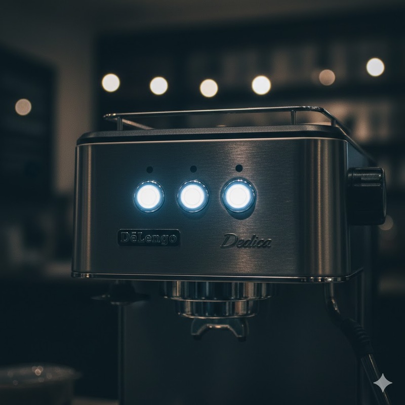 delonghi ec685 nháy 3 đèn
