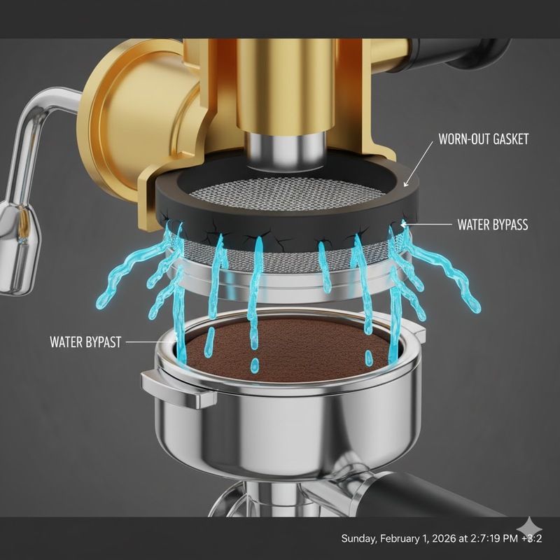 máy pha bị rò nước 1