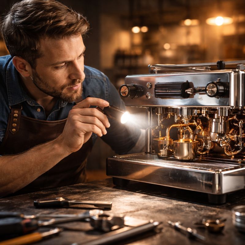 7 bước kiểm tra máy pha cà phê cũ