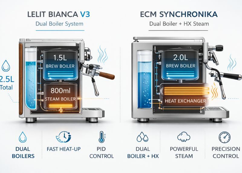 Lelit Bianca V3 vs ECM Synchronika 6