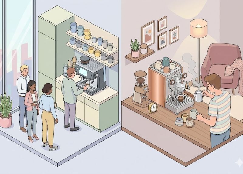 Máy pha tự động vs Bán tự động 6