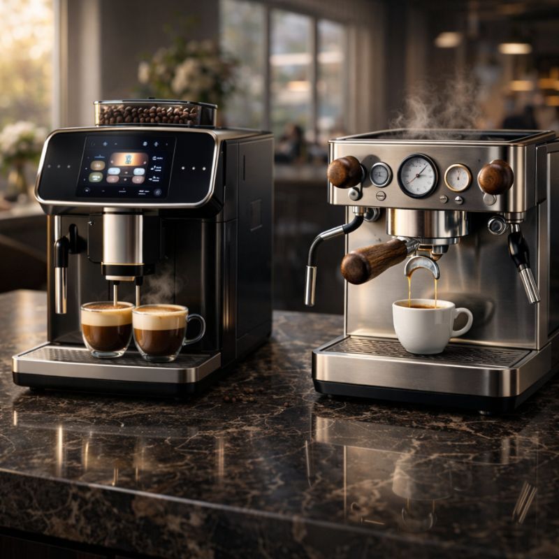 Máy pha tự động vs Bán tự động