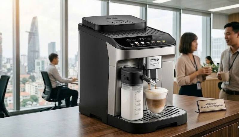 máy pha cà phê văn phòng tự xay hạt 3