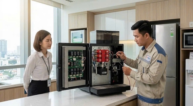 chi phí sửa bo mạch máy pha cafe tự động 1