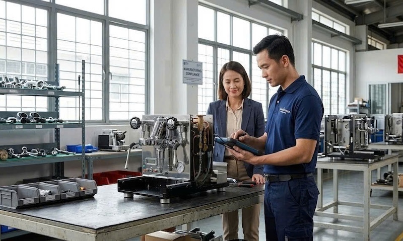 dịch vụ cân chỉnh áp suất nồi hơi máy pha cafe chuyên nghiệp
