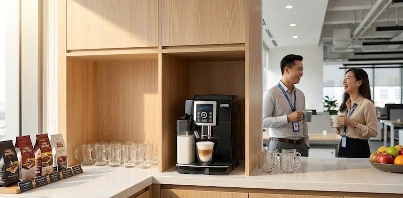 kích thước máy pha cà phê tự động cho quầy kệ nhỏ 1