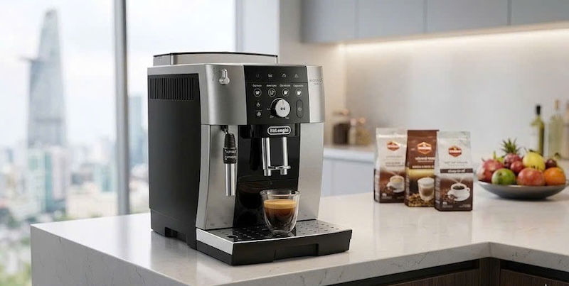 kích thước máy pha cà phê tự động cho quầy kệ nhỏ 2