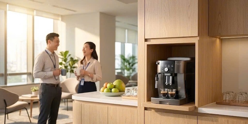 kích thước máy pha cà phê tự động cho quầy kệ nhỏ