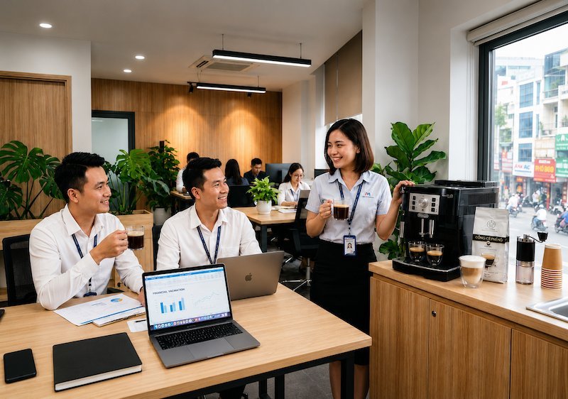 máy pha cà phê tự động cho văn phòng nhỏ