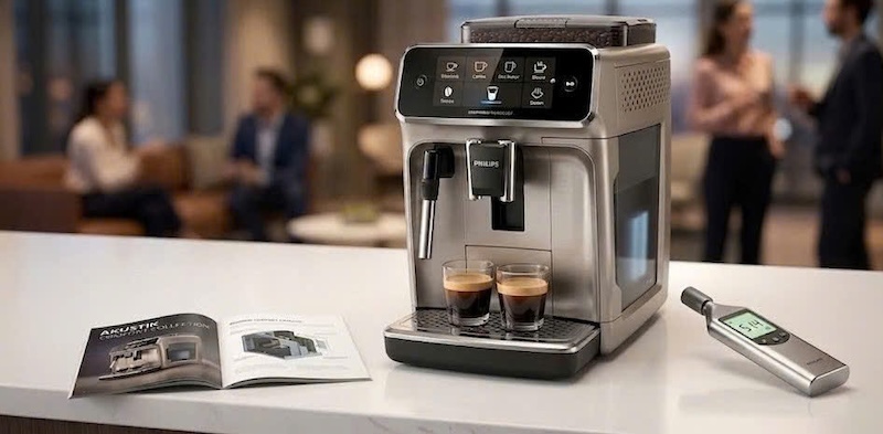 máy pha cà phê tự động nào chạy êm nhất không ồn 2