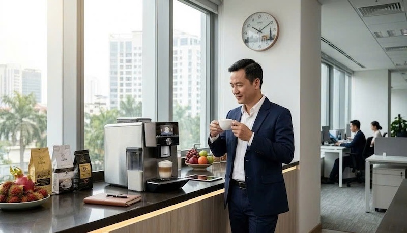 máy pha cà phê tự động nào chạy êm nhất không ồn 3