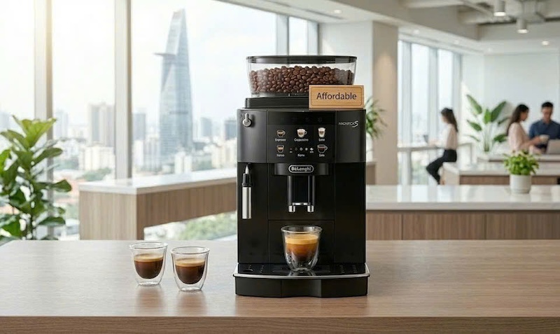 máy pha cà phê tự động từ hạt loại nào phân khúc dưới 15 triệu ngon 1