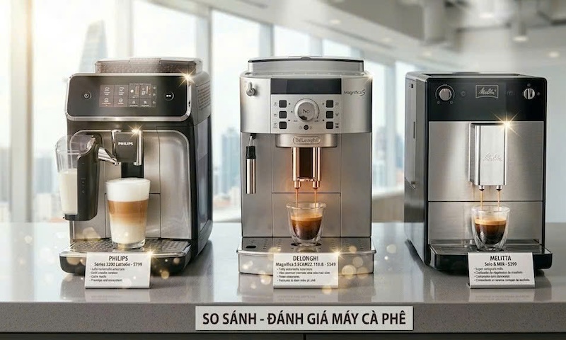 máy pha cà phê tự động từ hạt loại nào phân khúc dưới 15 triệu ngon 3