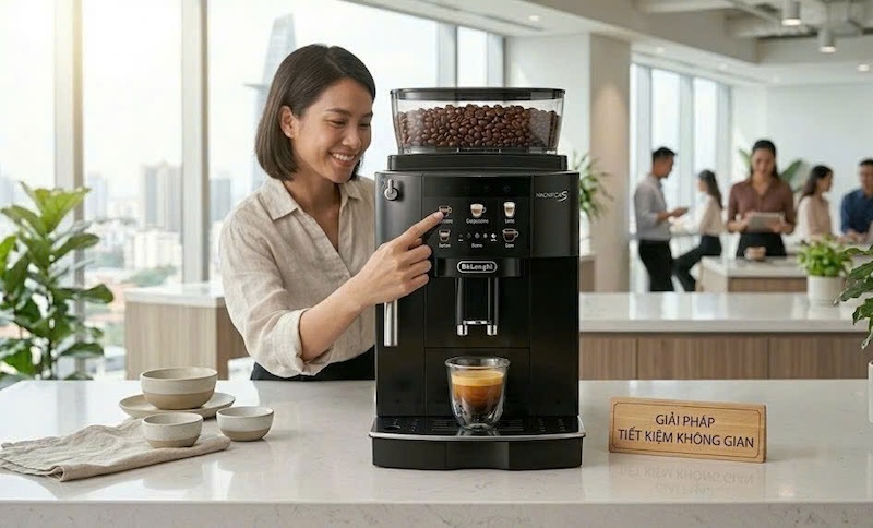 máy pha cà phê tự động từ hạt loại nào phân khúc dưới 15 triệu ngon
