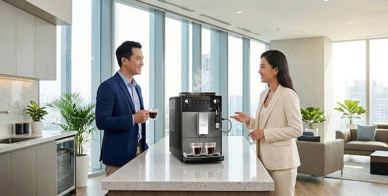 máy pha cafe tự động của đức cho công ty 1