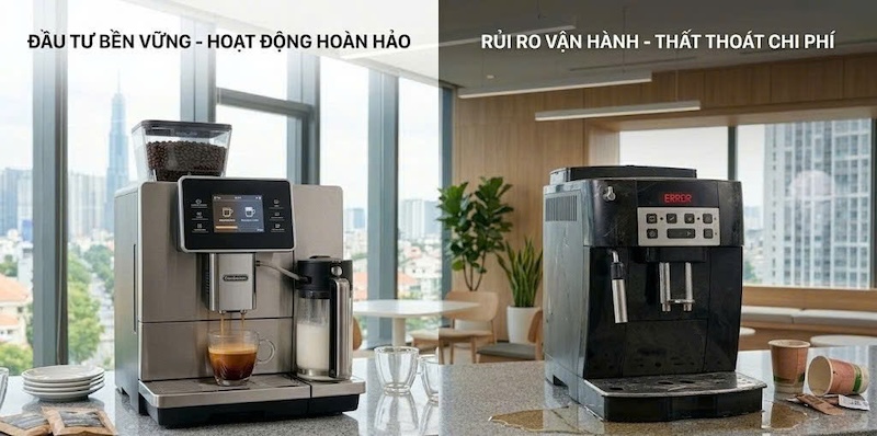 máy pha cafe tự động giá rẻ có nhanh hỏng không 3