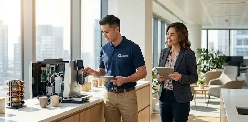 máy pha cafe tự động xách tay không có linh kiện thay 1