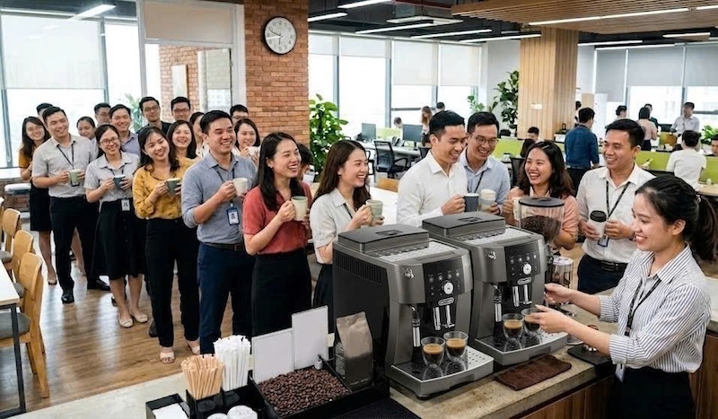 máy pha cafe văn phòng 20 đến 30 người