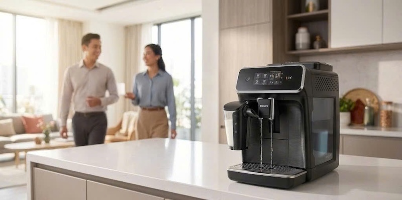 máy pha cafe văn phòng tự rửa không cần vệ sinh