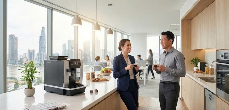 nên mua máy pha cà phê tự động hay máy viên nén 1