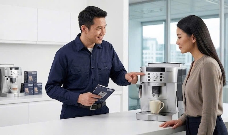 nơi bán máy pha cafe tự động delonghi đức chính hãng 3