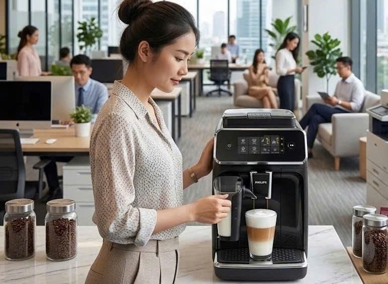 nơi bán máy pha cafe tự động phillips chính hãng 3