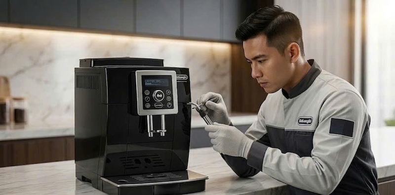 thay van chống hút ngược máy pha 1