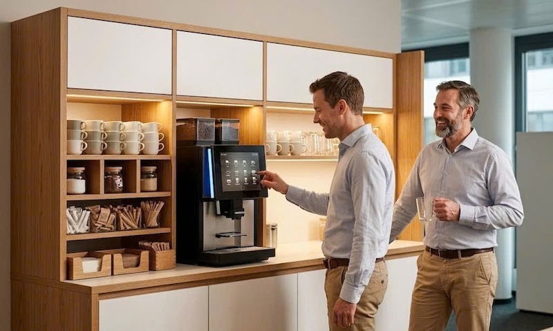 tủ máy pha cafe tự động tự phục vụ 2