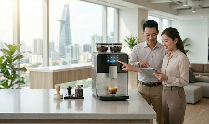 tư vấn thông số kỹ thuật máy pha cafe tự động 1