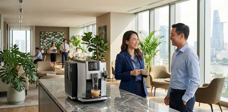 ưu nhược điểm của máy pha cafe tự động thông minh 1