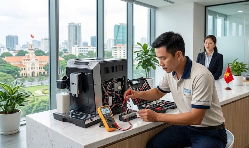 máy pha cà phê bị nhảy rơle nhiệt 3