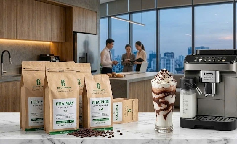 Bí quyết pha mocha đá xay với sốt chocolate 1