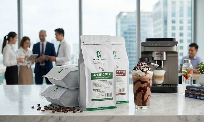 Bí quyết pha mocha đá xay với sốt chocolate