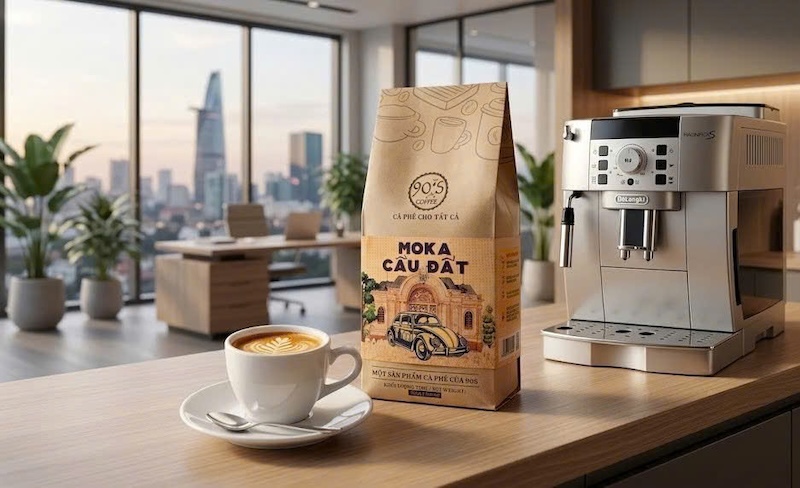 cà phê hạt moka cầu đất nguyên chất 3