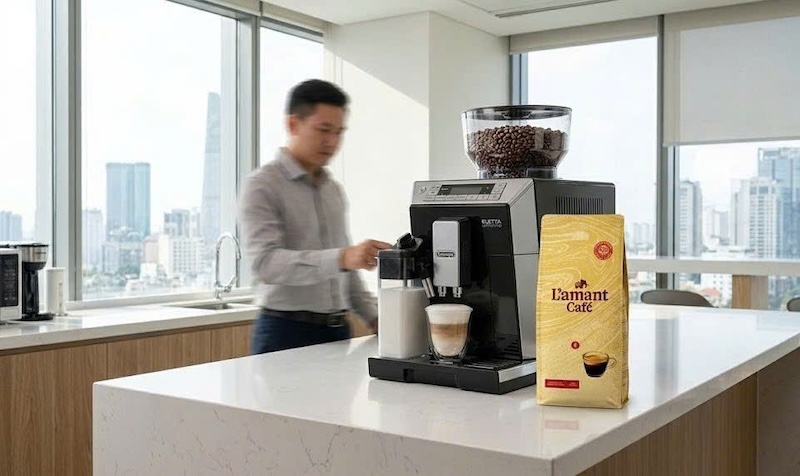 cà phê hạt rang độ vừa Medium Roast cho máy pha tự động 2