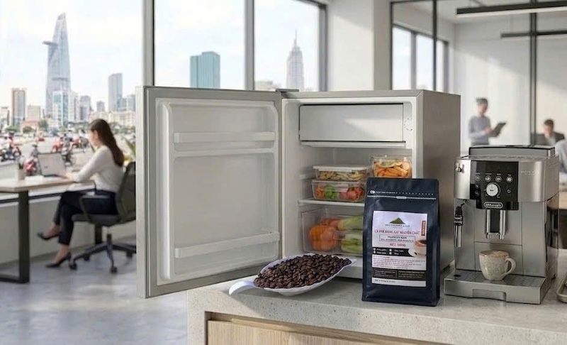 cách bảo quản sữa tươi trong tỷ lạnh pantry văn phòng