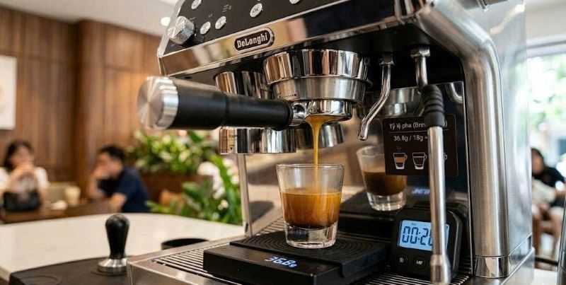 cách căn tỷ lệ brew ratio espresso 1