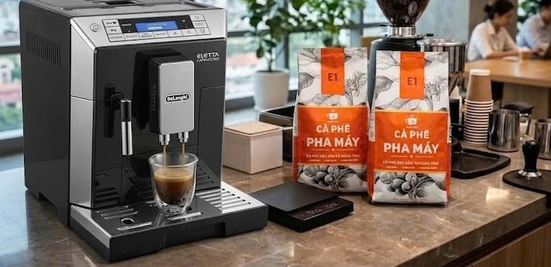 Cách dùng cân điện tử canh thời gian espresso 3