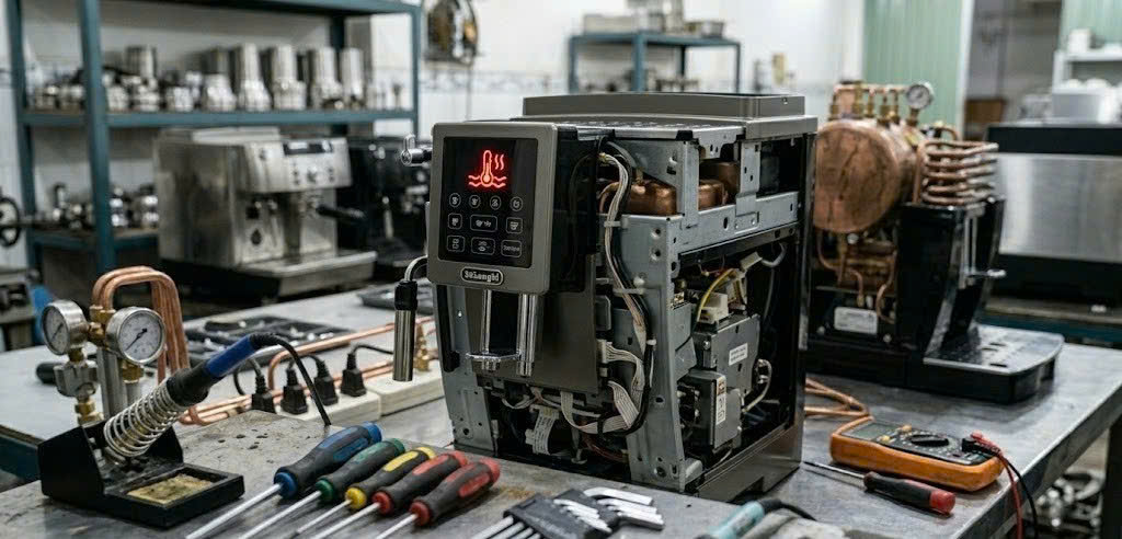 cách khắc phục lỗi máy pha cafe tự động bị nhảy rơle nhiệt liên tục 3